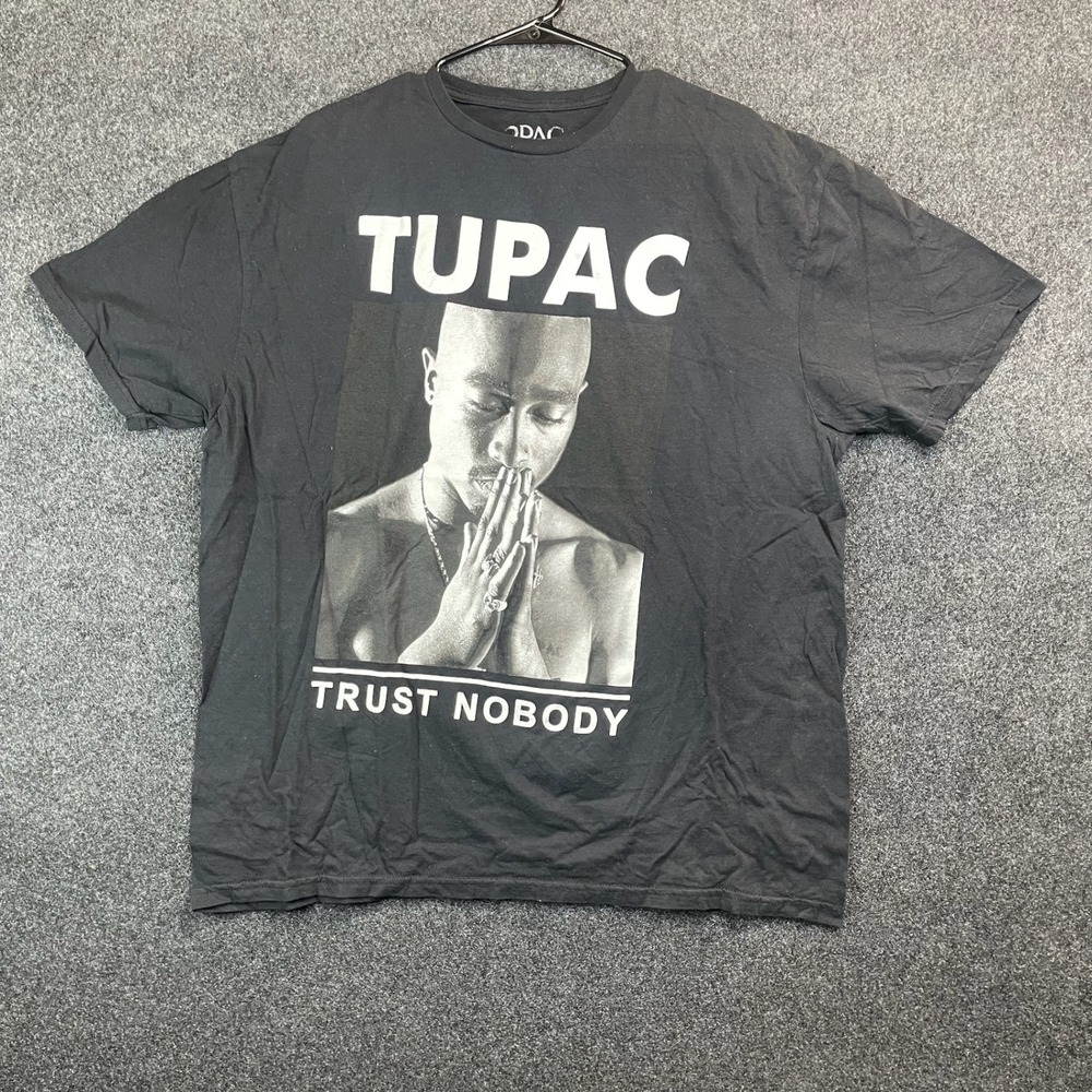 2Pac Tupac Trust Nobody Graphic T-Shirt Men's 2XL Black 2023 Bravado